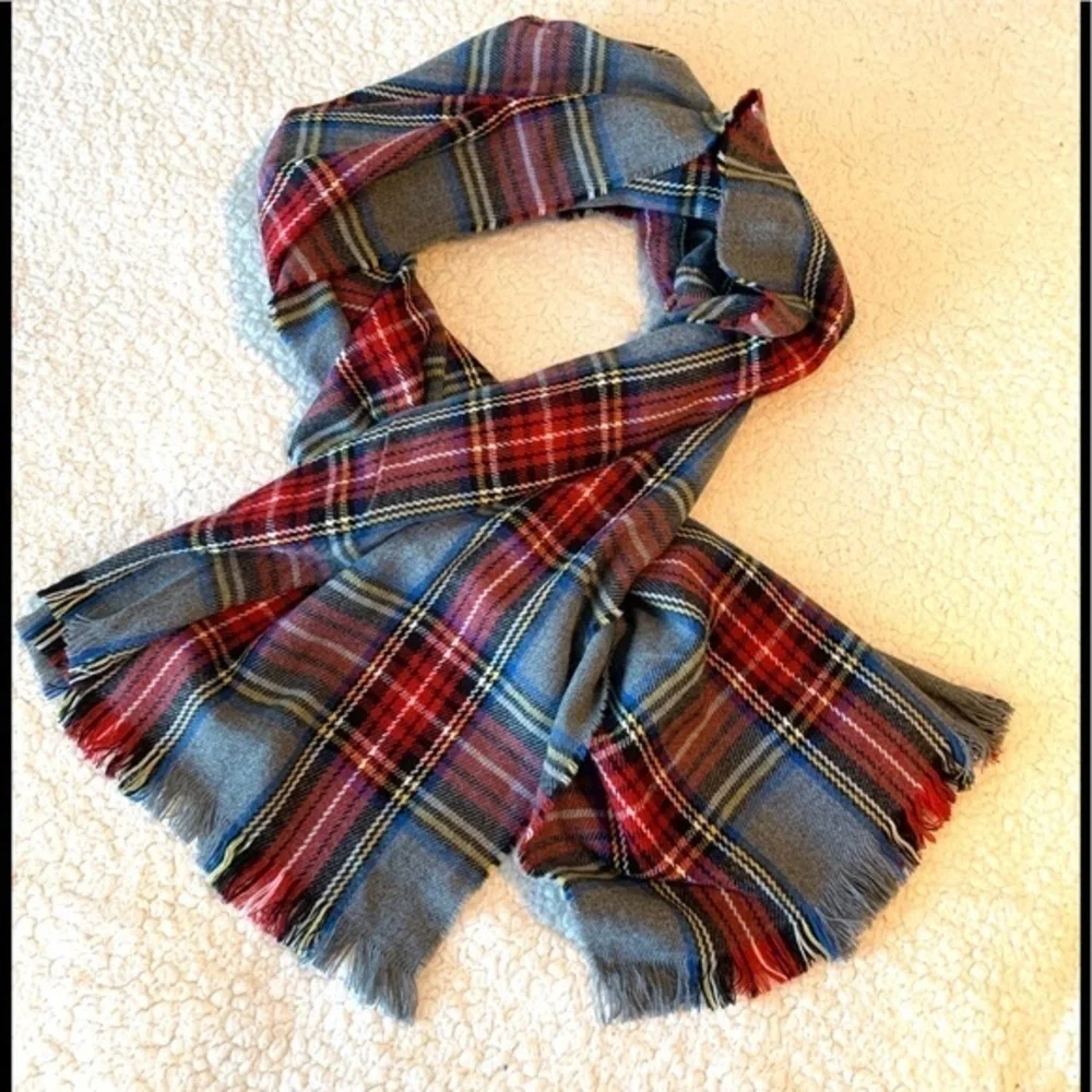 Vintage plaid scarf